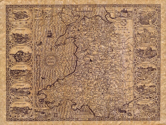 Old Map of Wales