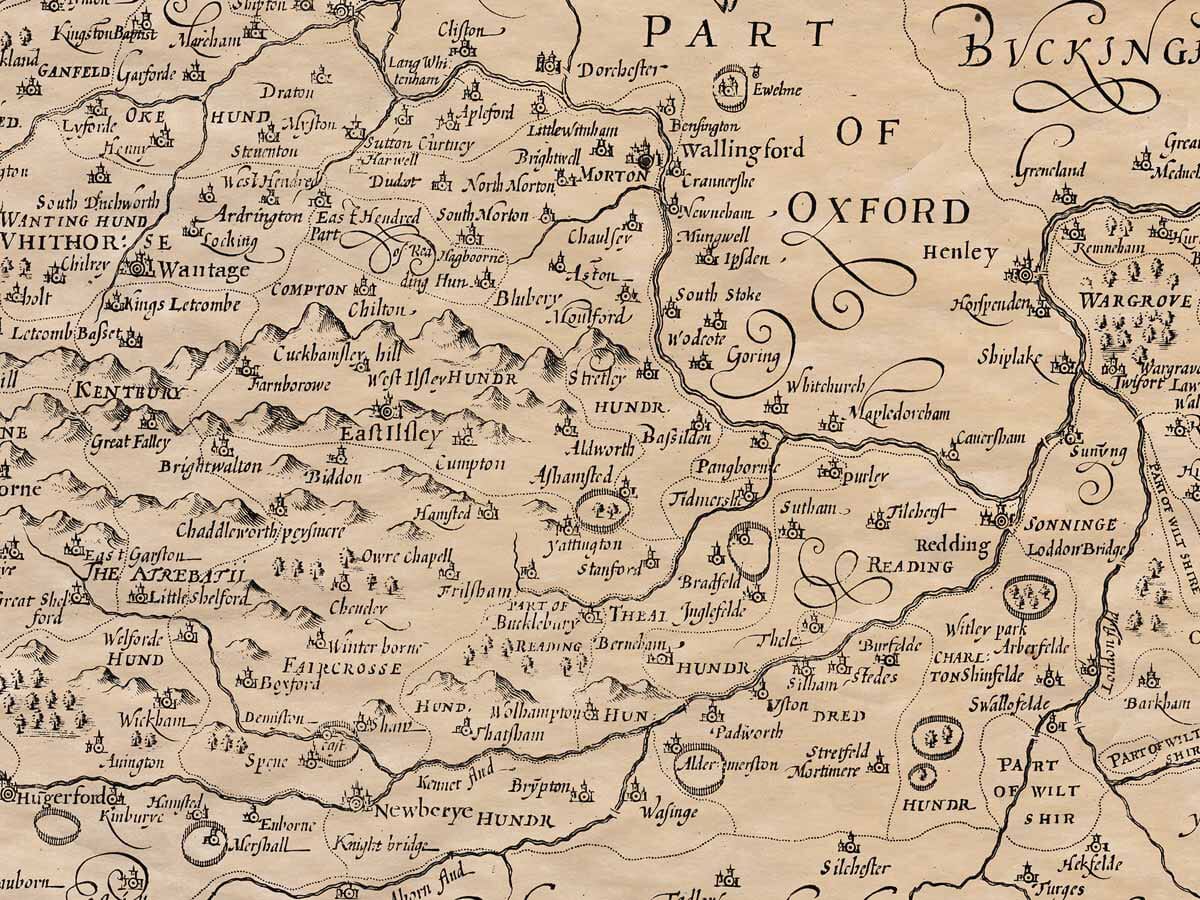 Detail from an old map of Berkshire