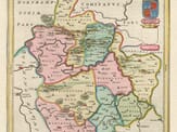 Beds Map Detail from an old map of Bedfordshire & Buckinghampshire 1645