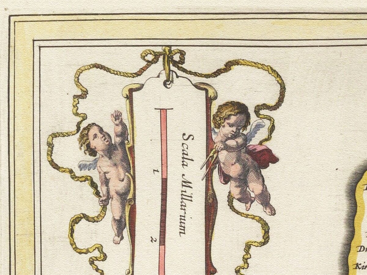 Cherubs on old map