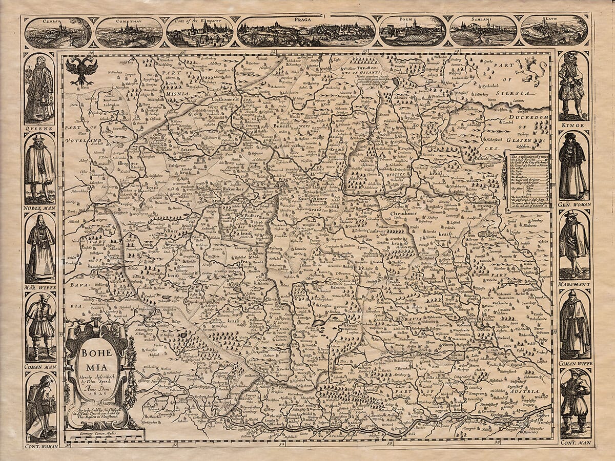 Old Map of Bohemia