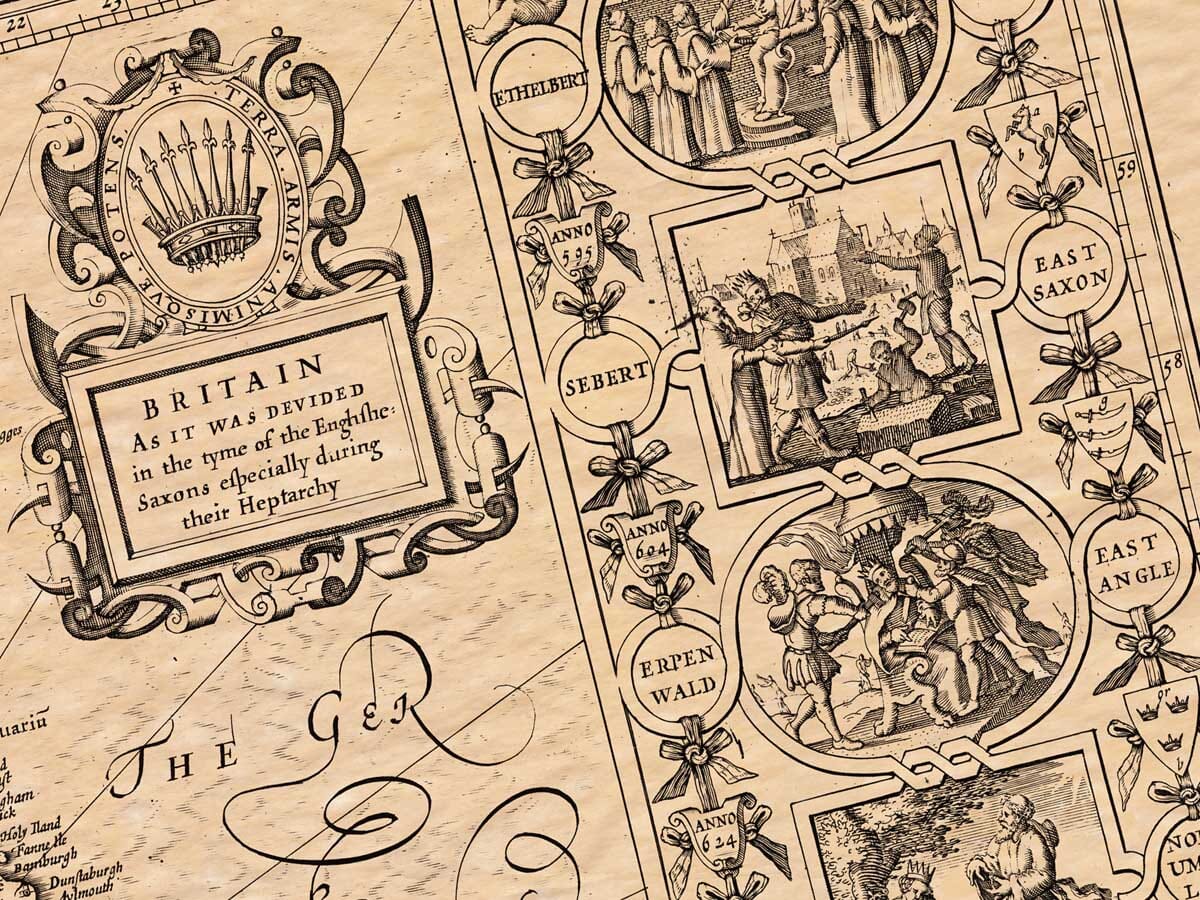 Early map of England and Wales