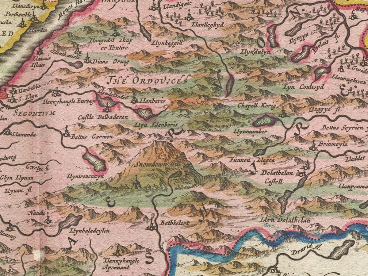 Detail from an old map of Caernarvonshire 1645