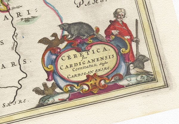 Detail from an old map of Cardiganshire 1645
