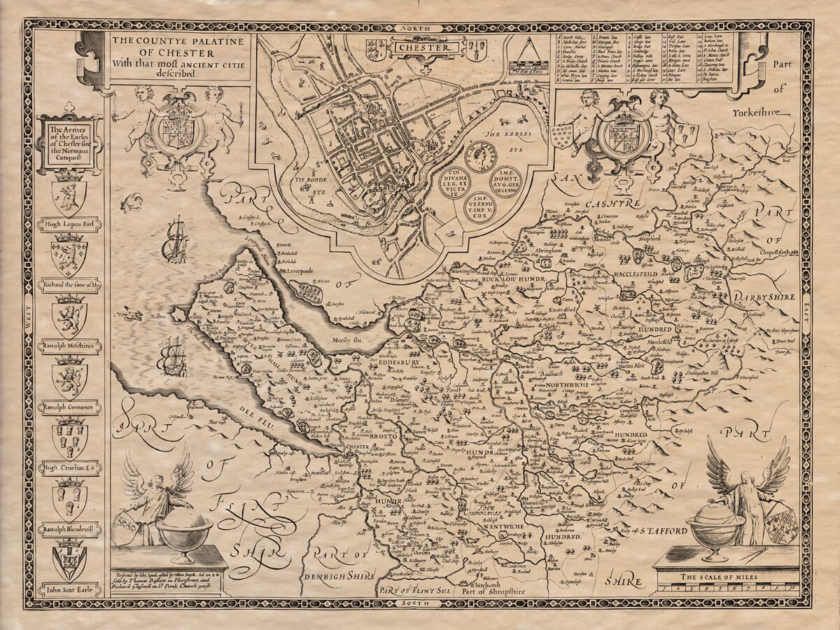 Old Maps Of Cheshire Cheshire – An Old Map By John Speed – The Old Map Company