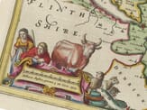 Cheshire Detail from an old map of Cheshire 1645