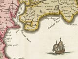 Detail from an old map of Cornwall 1645