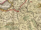 Detail from an old map of Cumbria 1645