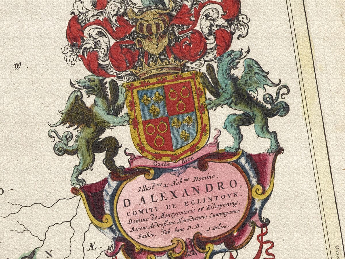 Coat of Arms on old map