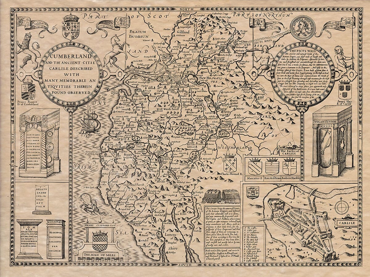 Old Map of Cumberland