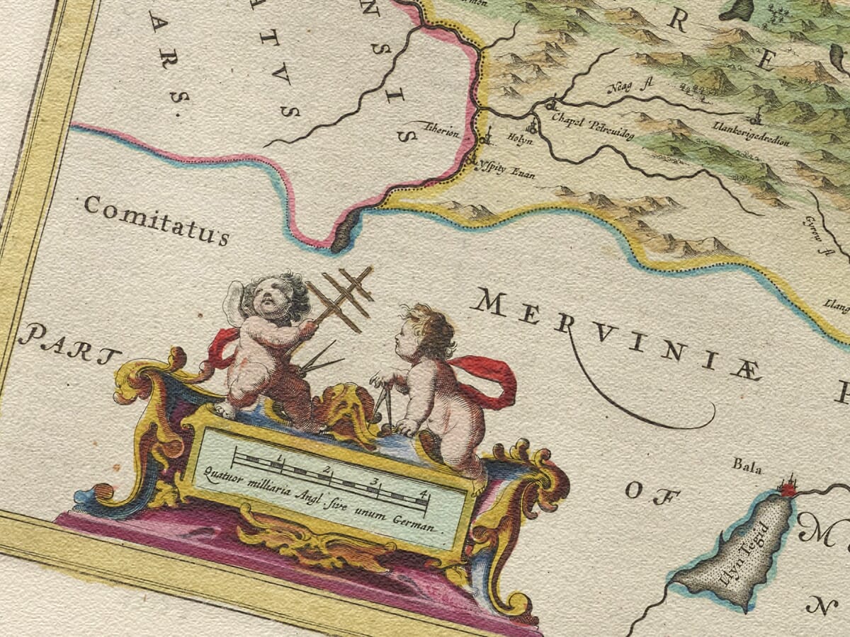 Detail from an old map of Denbighshire 1645