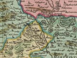 Detail from an old map of Derbyshire 1645