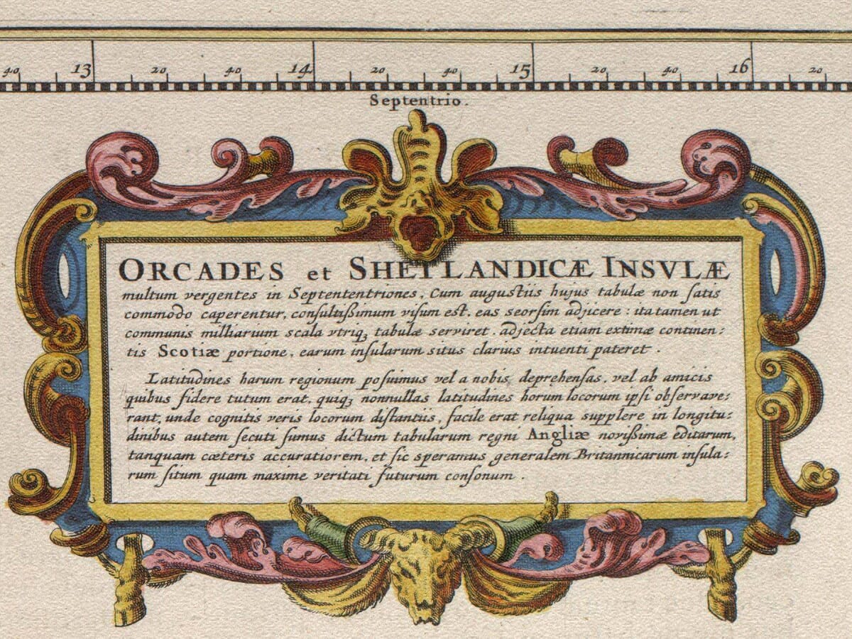 Detail from a Hand Coloured Map of Scotland