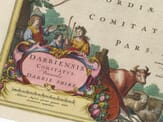 Derbyshire Detail from an old map of Derbyshire 1645