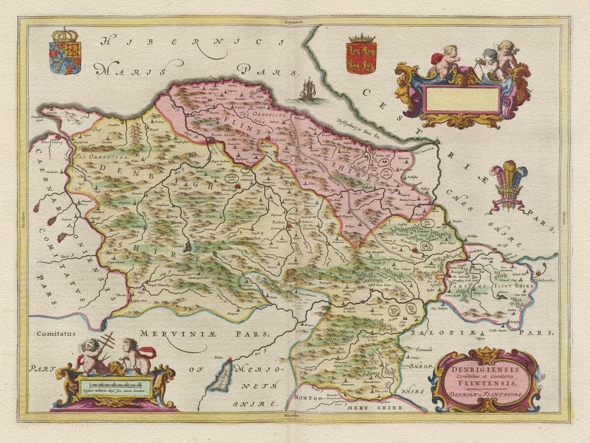 Old Map of Denbighshire