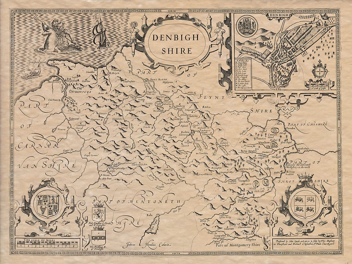 Old map of Denbighsire