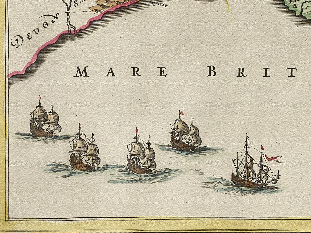 Detail from an old map of Dorset 1645