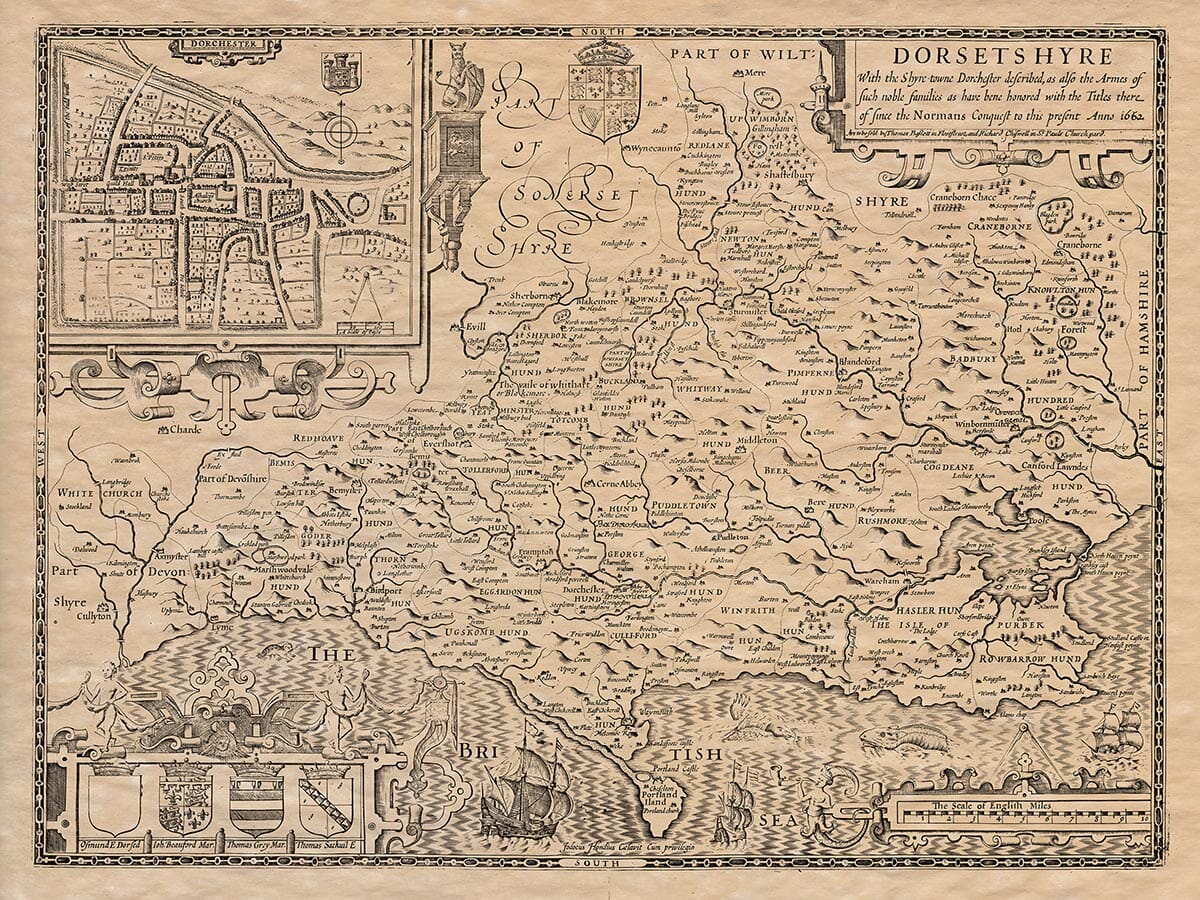 Old Maps Of Dorset Dorset – An Old Map By John Speed – The Old Map Company