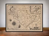 Framed Map Anglesey Framed Map of Anglesey