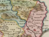 Glamorganshire Detail from an old map of Glamorganshire 1645