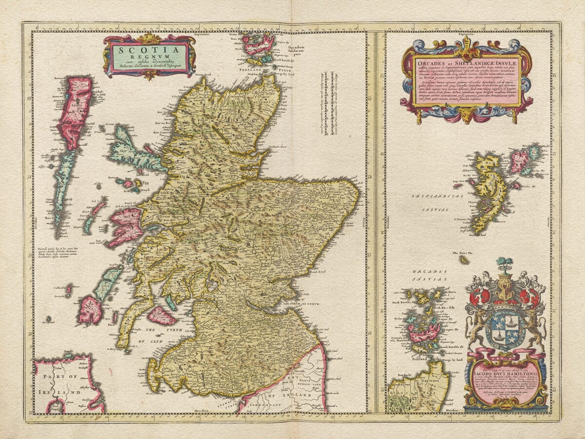 A Kingdom of Scotland Map 1654