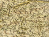 Hand Coloured map of Scotland Detail