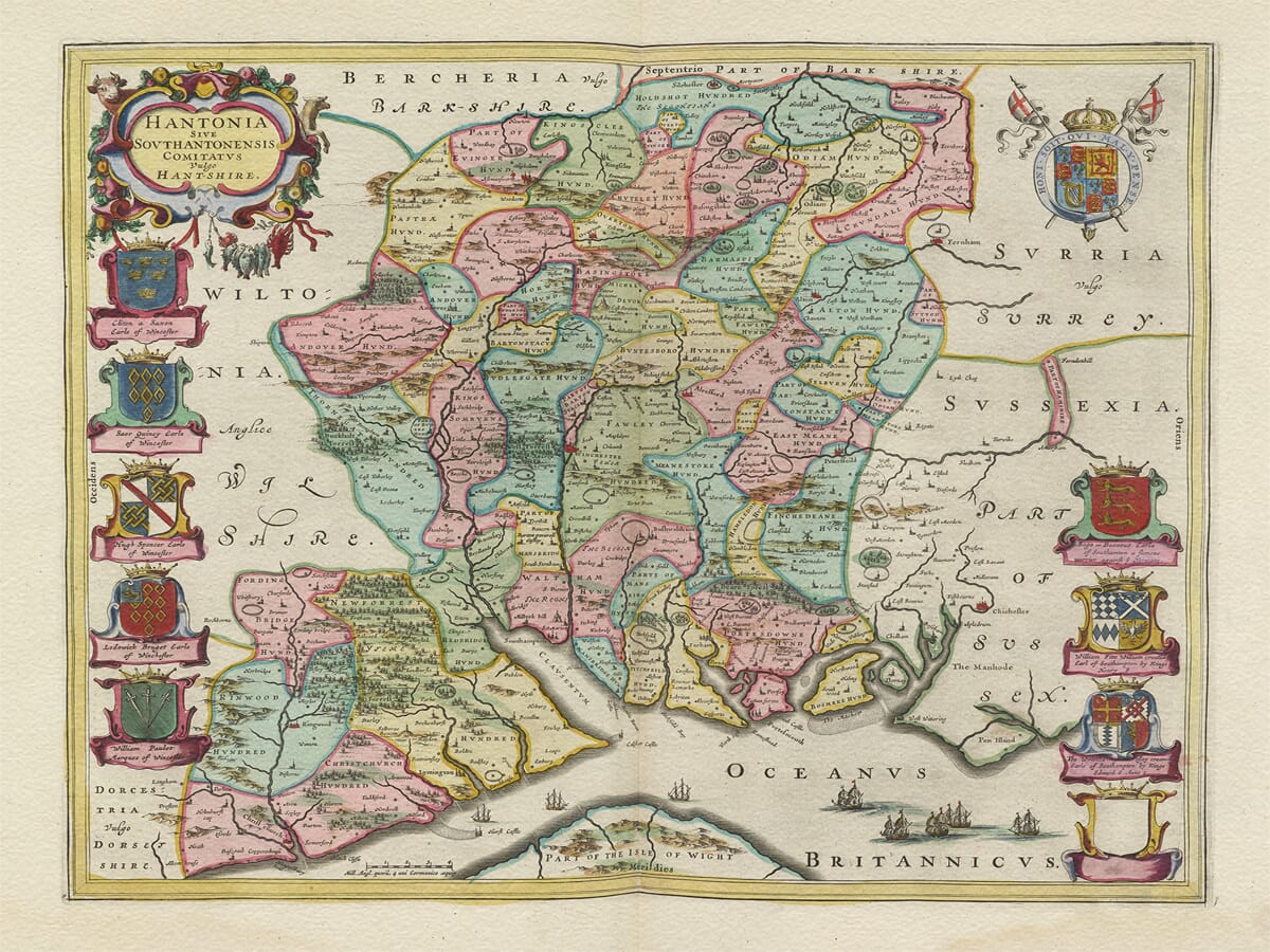 Old Map of Hampshire