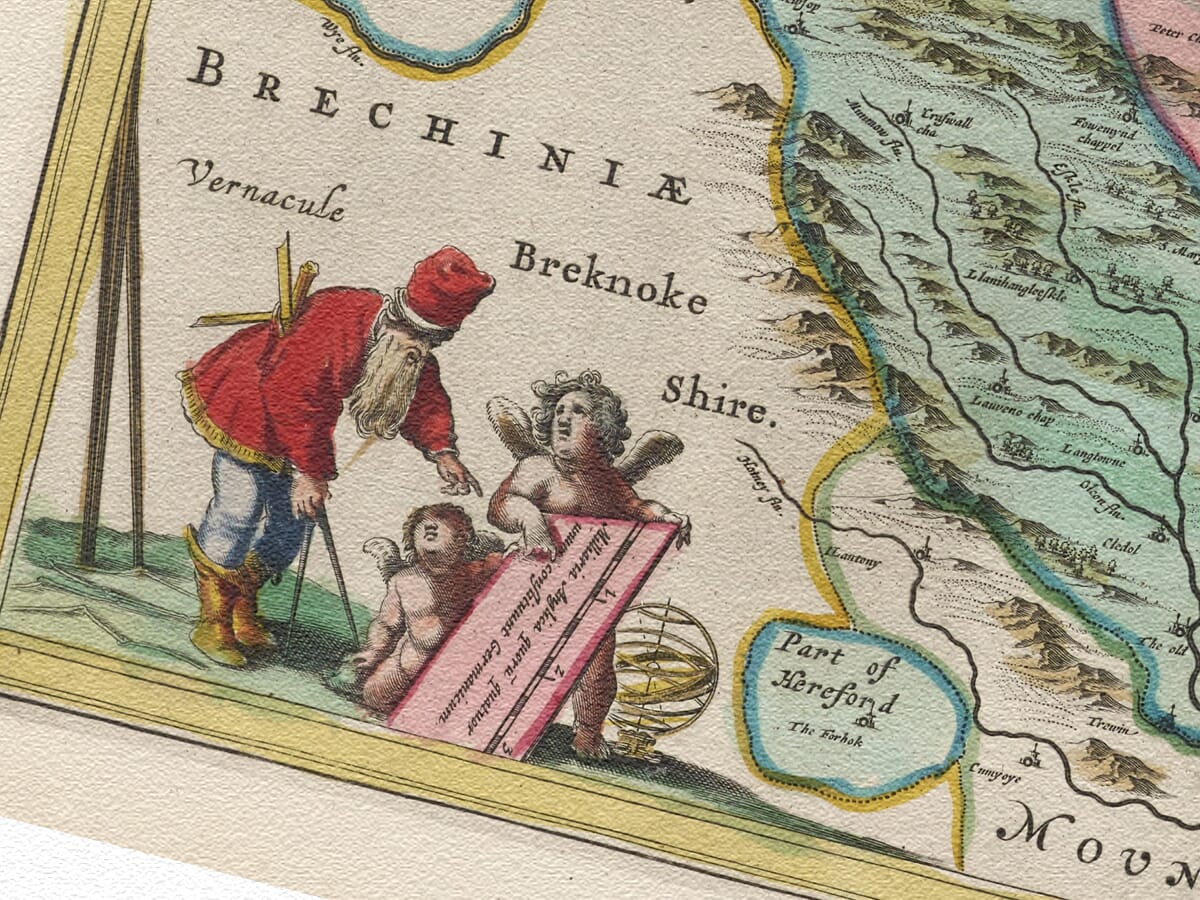 Detail from an old map of Herefordshire 1645