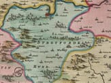 Herefordshire Detail Detail from an old map of Herefordshire 1645
