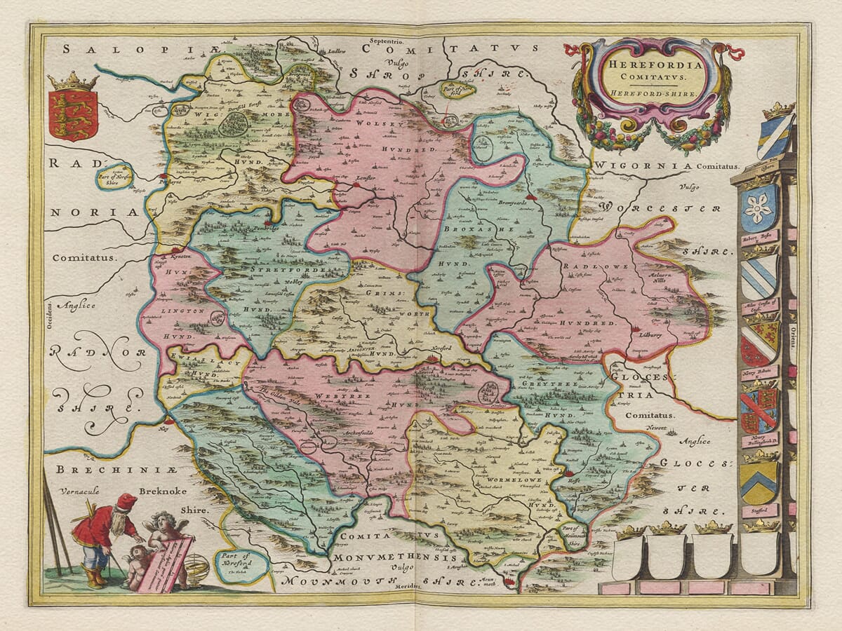 Old Herefordshire Map