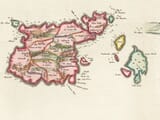 Detail from an old map of the Channel Islands 1645