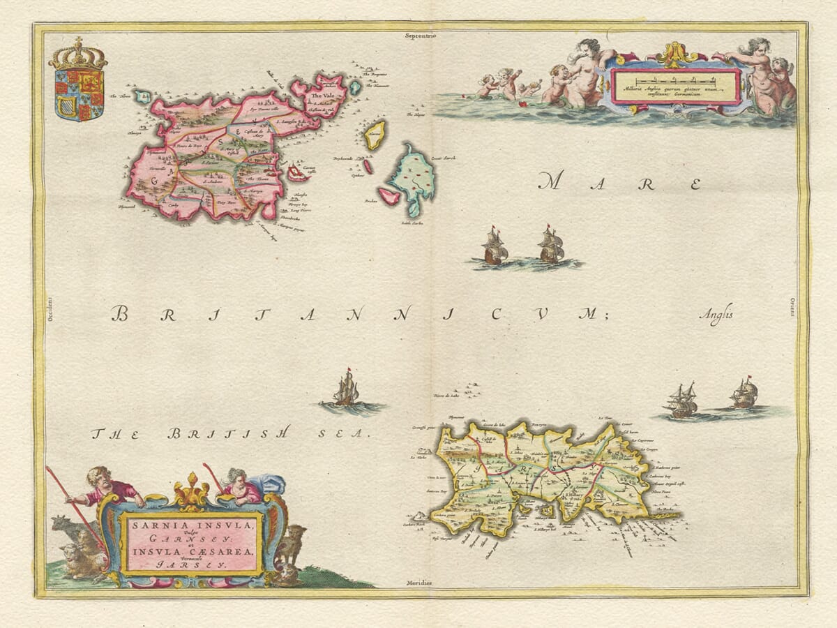 Jersey Guernsey Channel Islands Map
