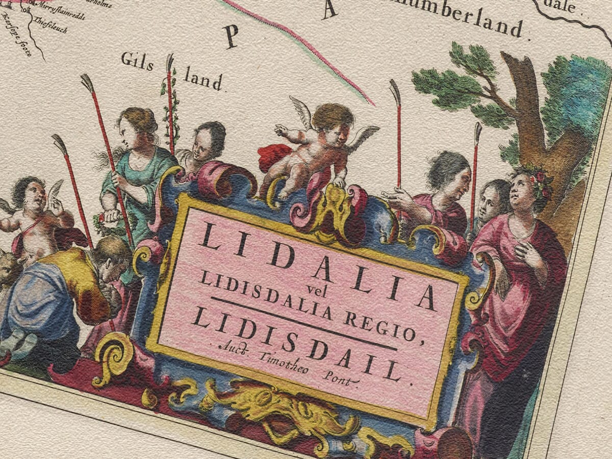Antique Map of Liddesdale, Scotland
