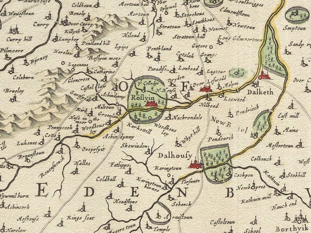 Old Lothians Map detail
