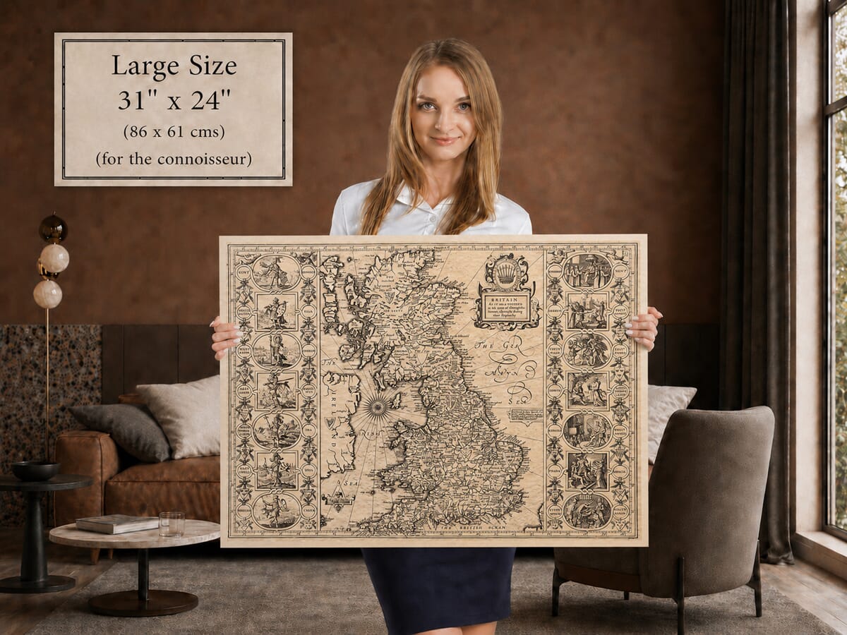 Large Old Saxon Map