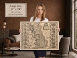 Large Old Saxon Map