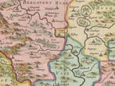 Detail from an old map of Monmouthshire 1645 Detail from an old map of Monmouthshire 1645