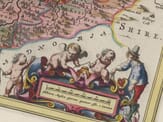 Detail from an old map of  Montgomery 1645 Detail from an old map of Montgomery 1645