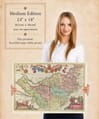 Model Holding Framed Map of Cheshire