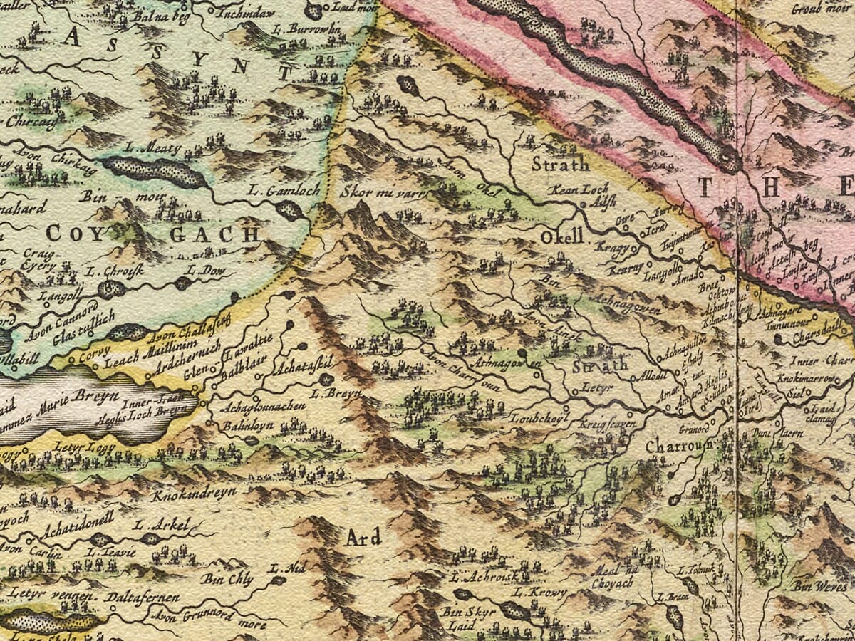 Northern Scotland Map from 1600's