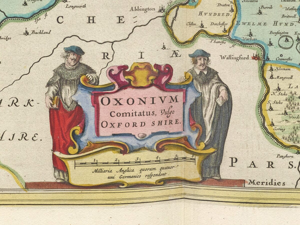 Detail from an old map of Oxfordshire 1645