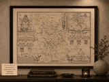 Old Map Bedfordshire Framed
