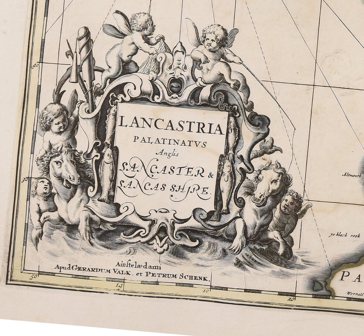 Old Map of Lancashire Schenk Detail 1
