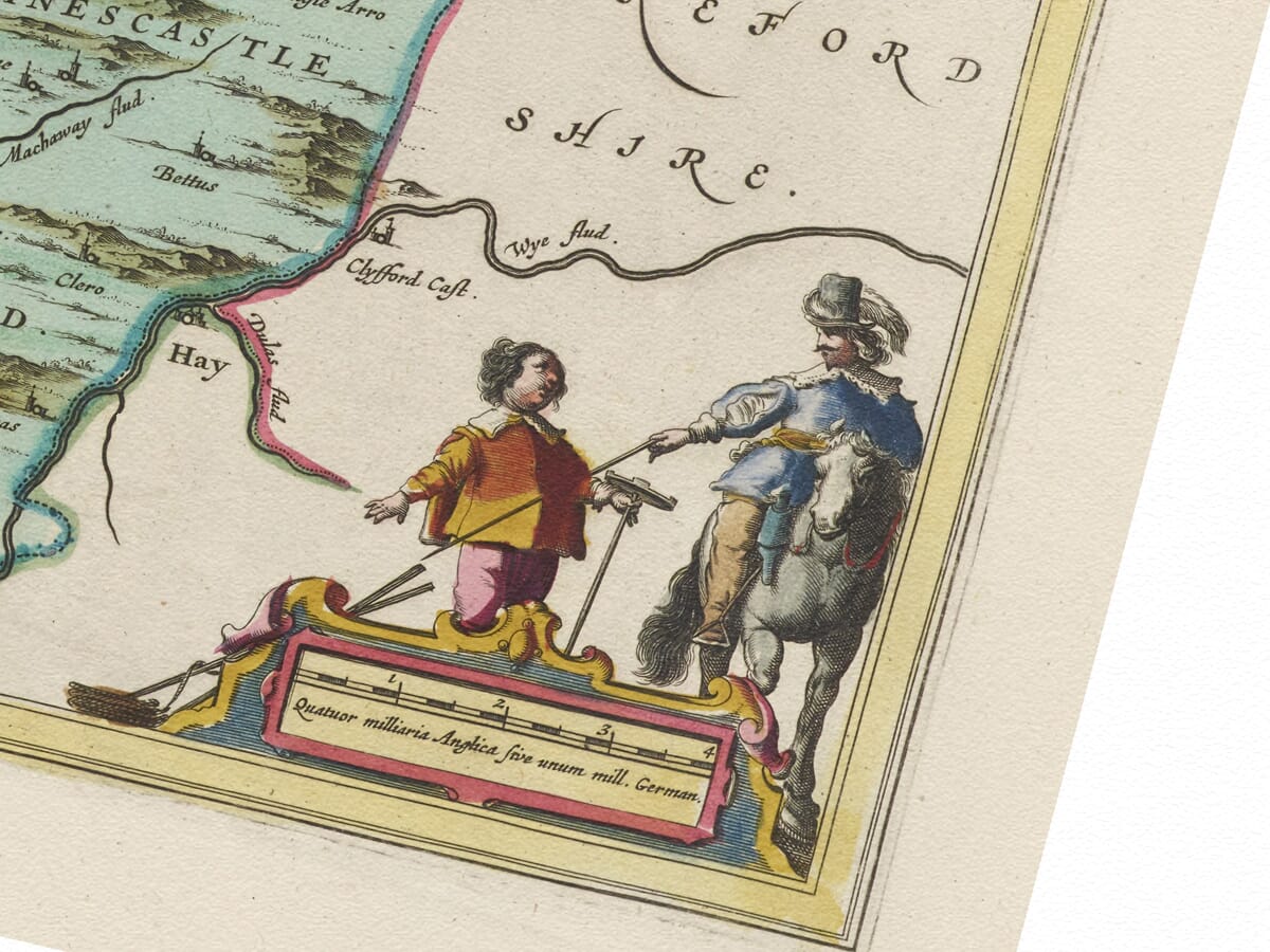 Detail from an old map of Radnor 1645