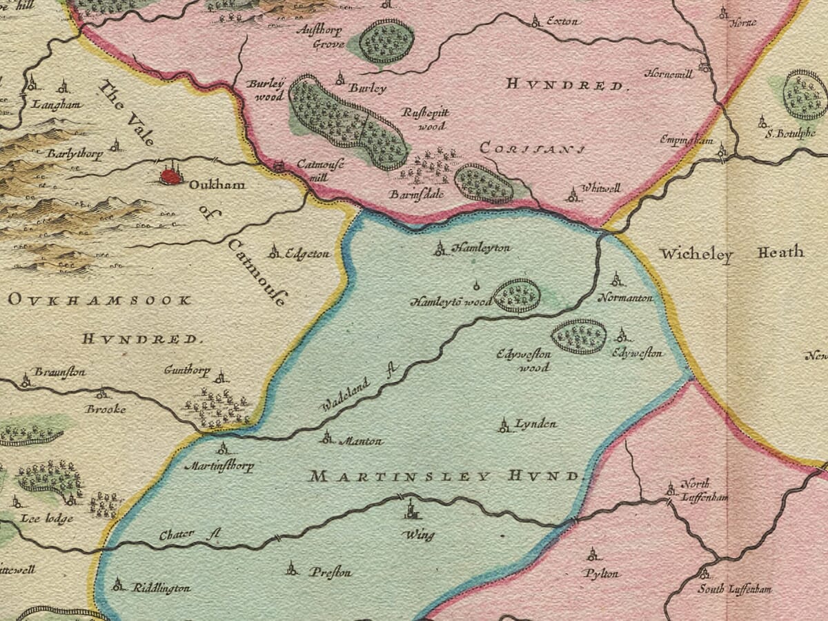 Detail from Rutland in 1645