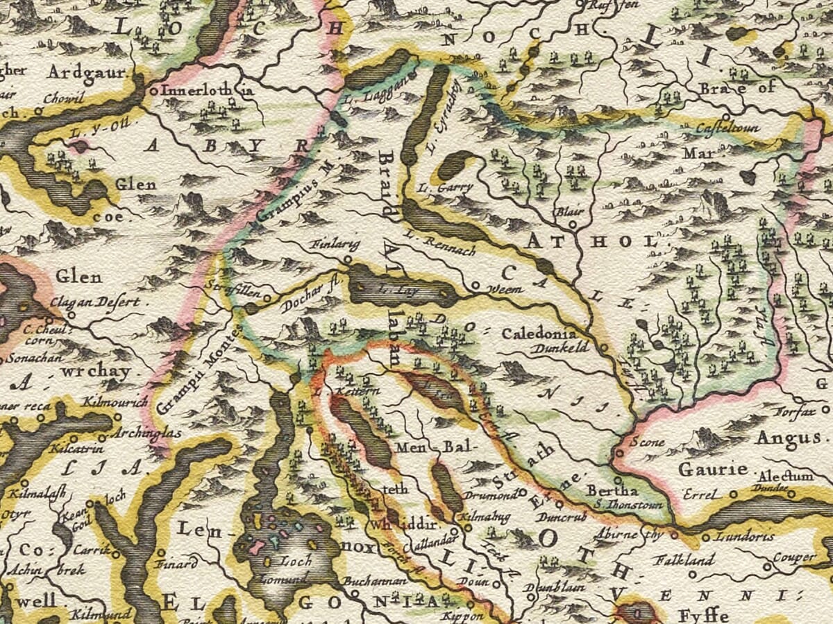 Detail from Old Map of Scotland
