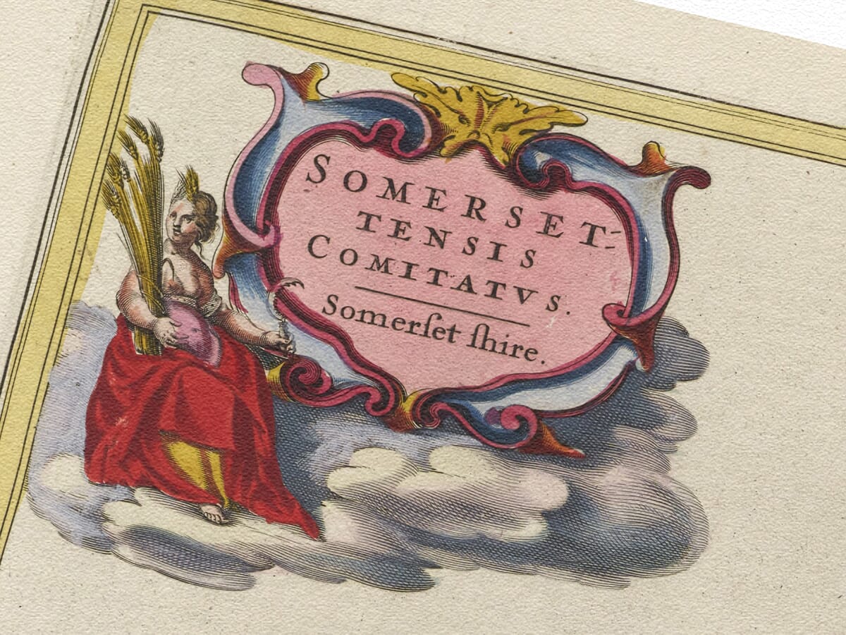 Detail from Old Map of Somerset 1645