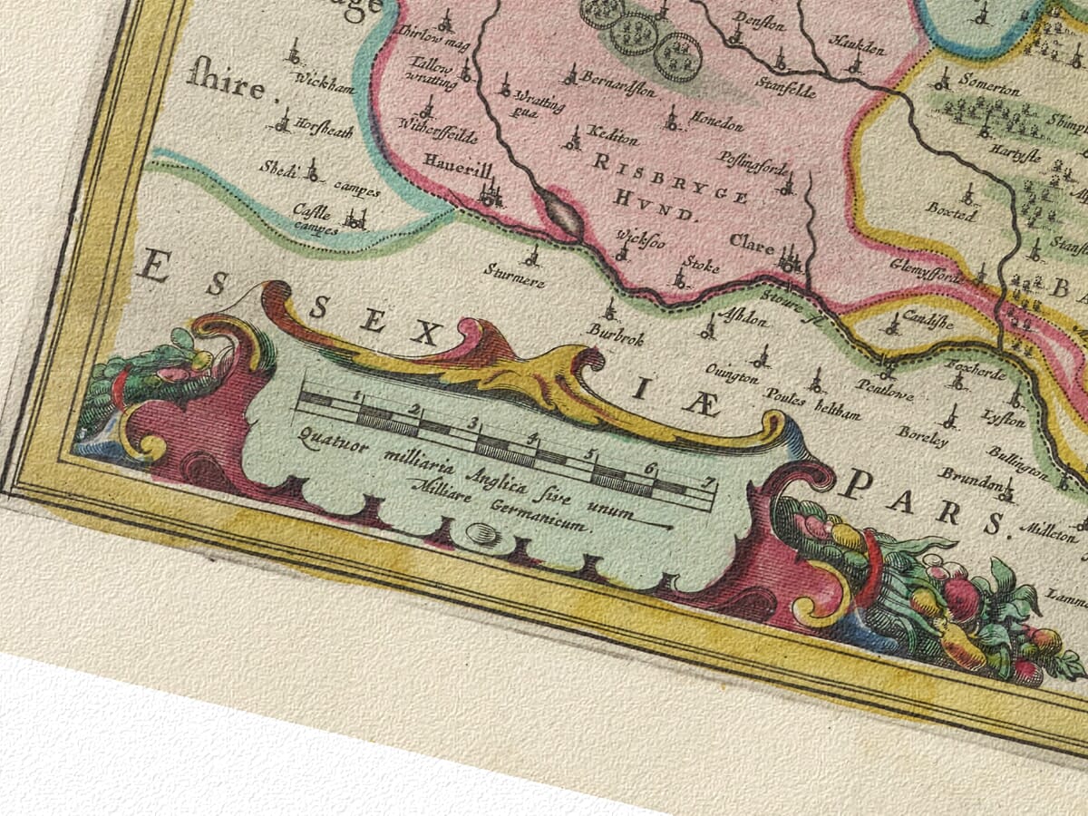 Suffolk Detail from 1645 map