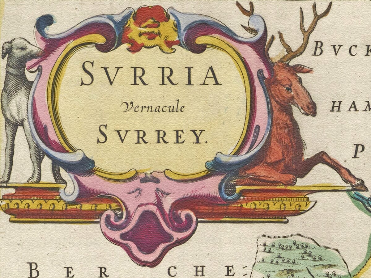 Early Surrey Map title piece