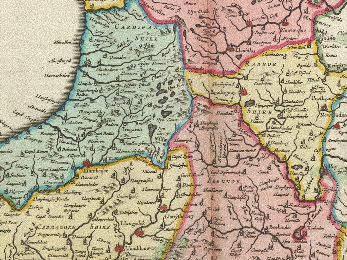 Detail from Welsh Map 1645